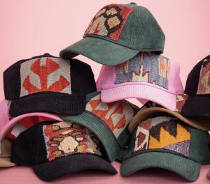 A set of hats with Turkish Kilim inspiration